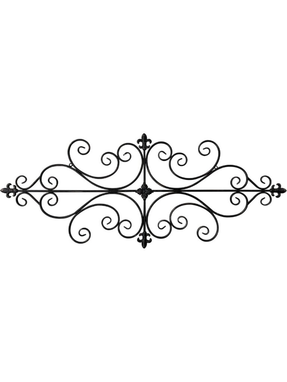 Antique Wrought Iron Wall Decor - 45x18 Inch Copper Finish, Rustic Home Accent